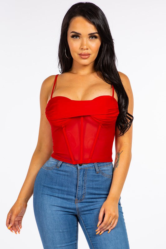 Mesh Corset Top