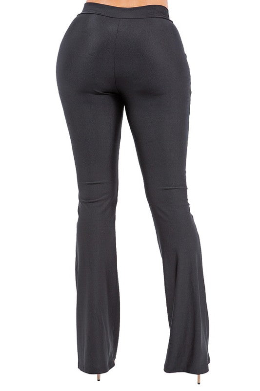 Sequin Mesh Flare Pants