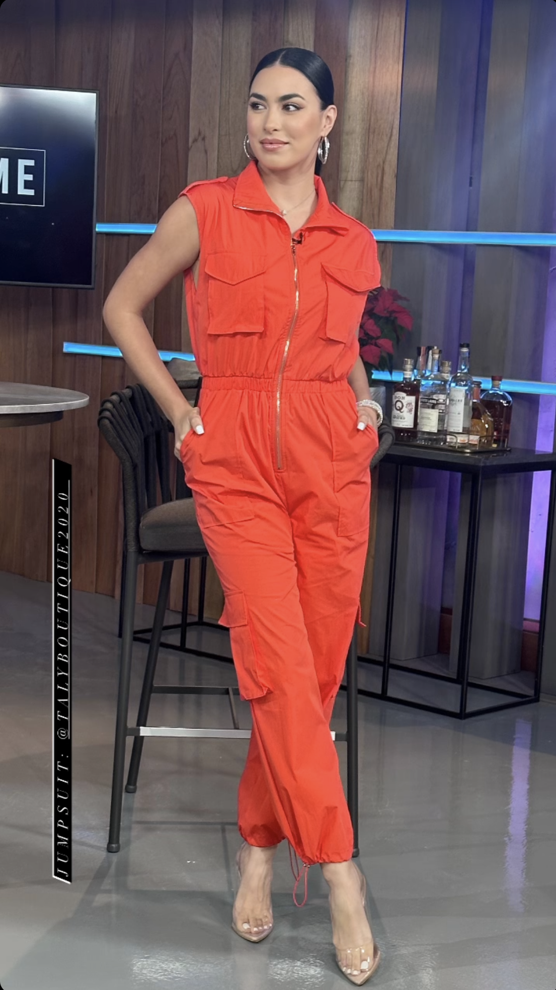 High Neck Cargo Jumpsuit