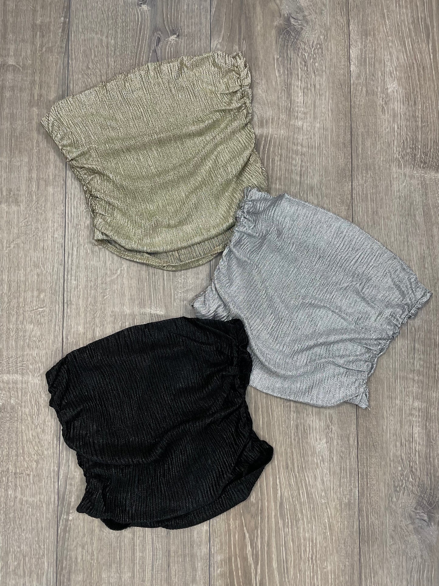 Strapless Top Ruched Side