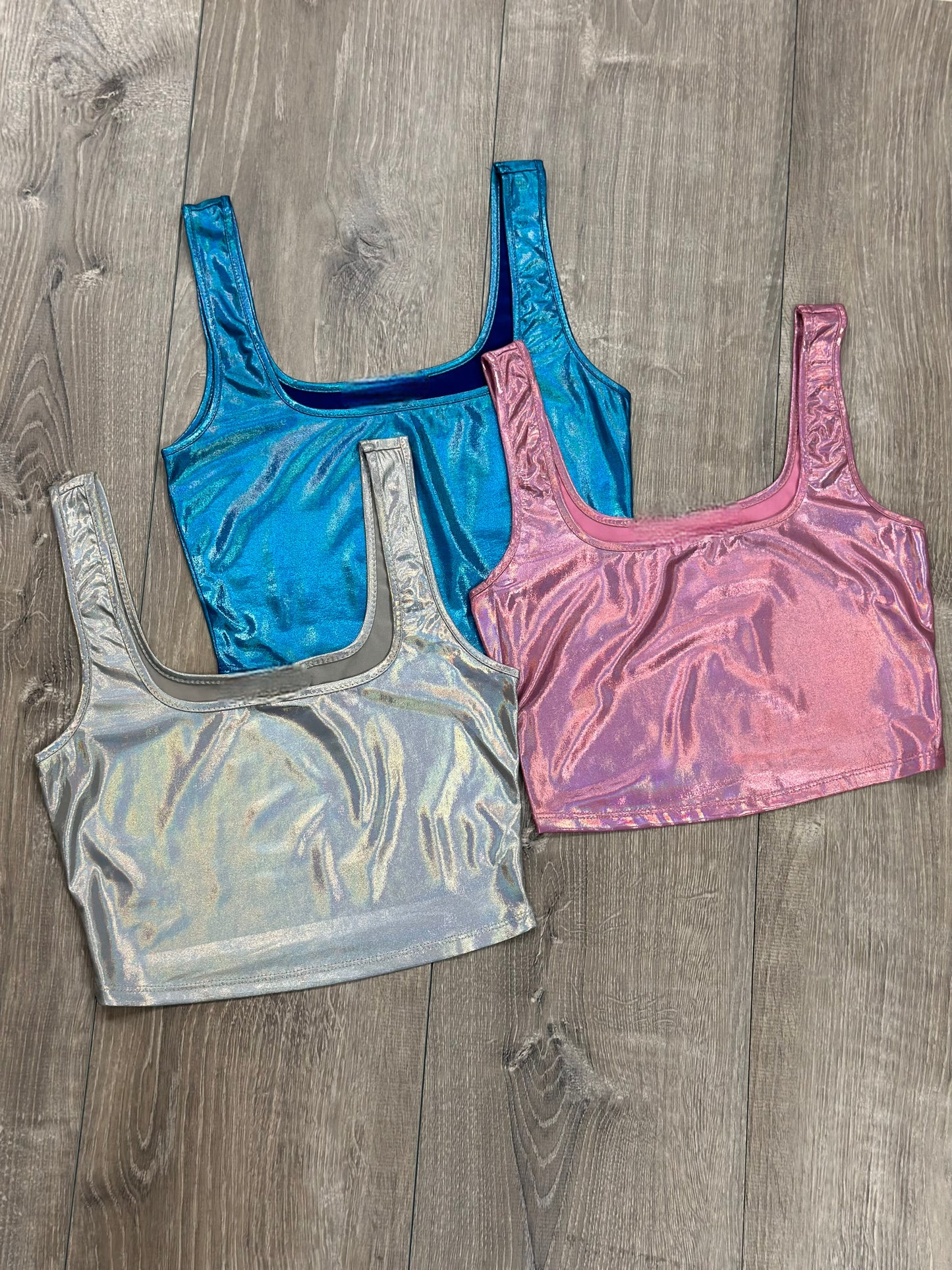 Corset Foil Crop Top