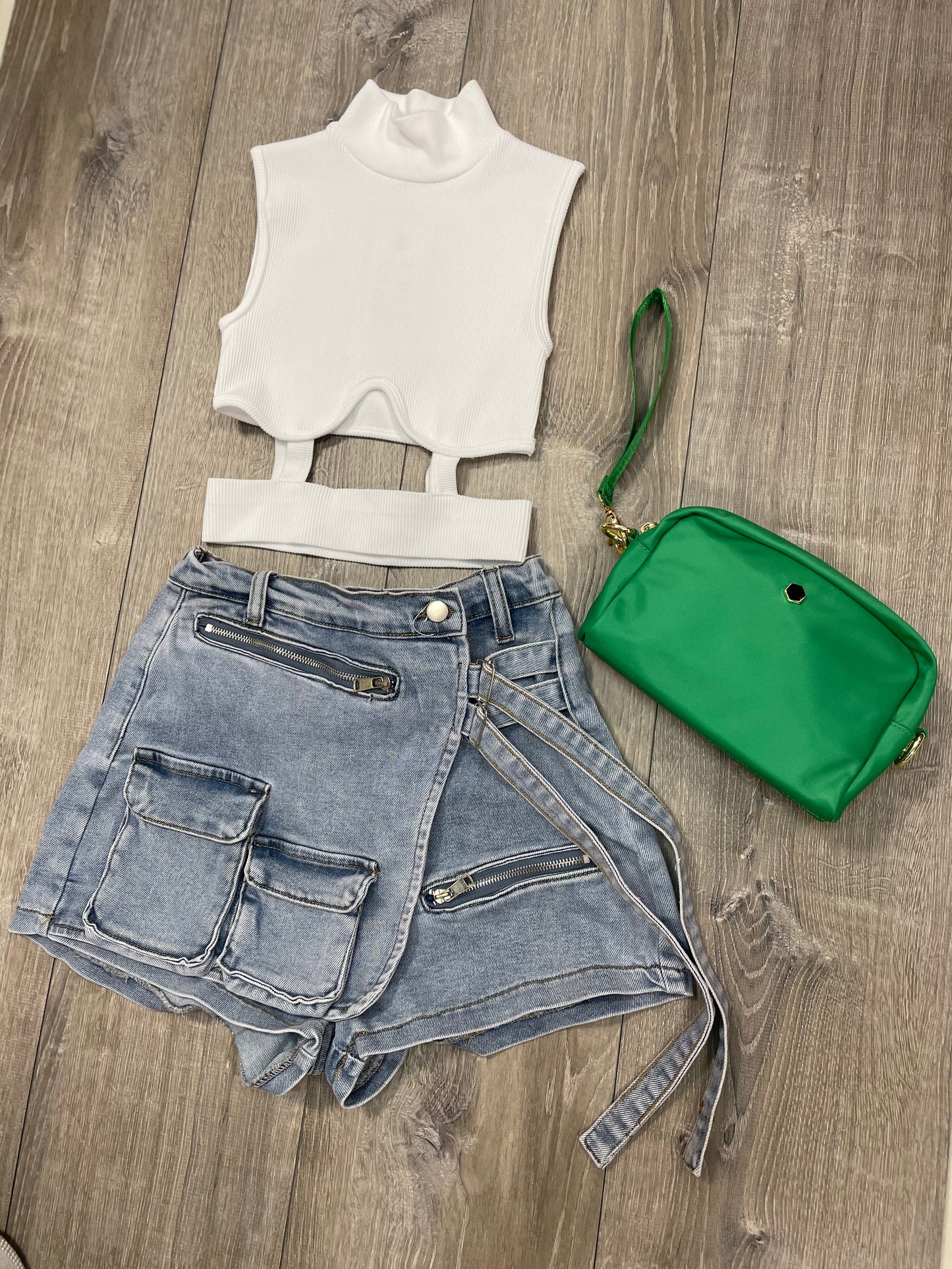 Denim Short With Pockets