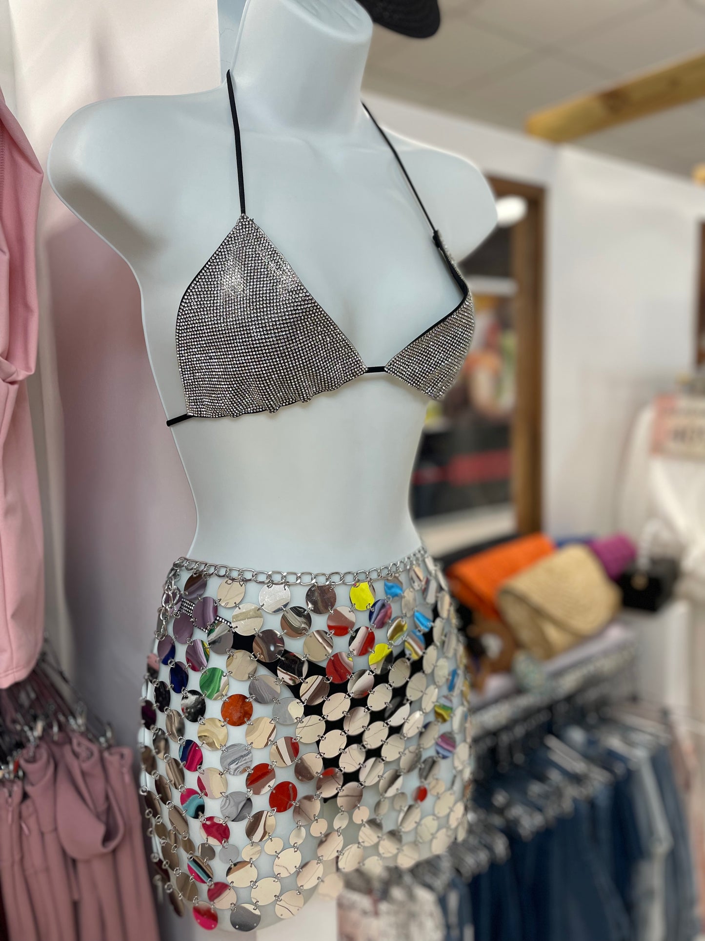 Metallic Chain skirt