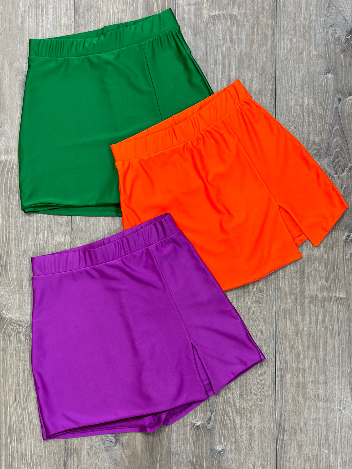 Solid Color Wrap Skort