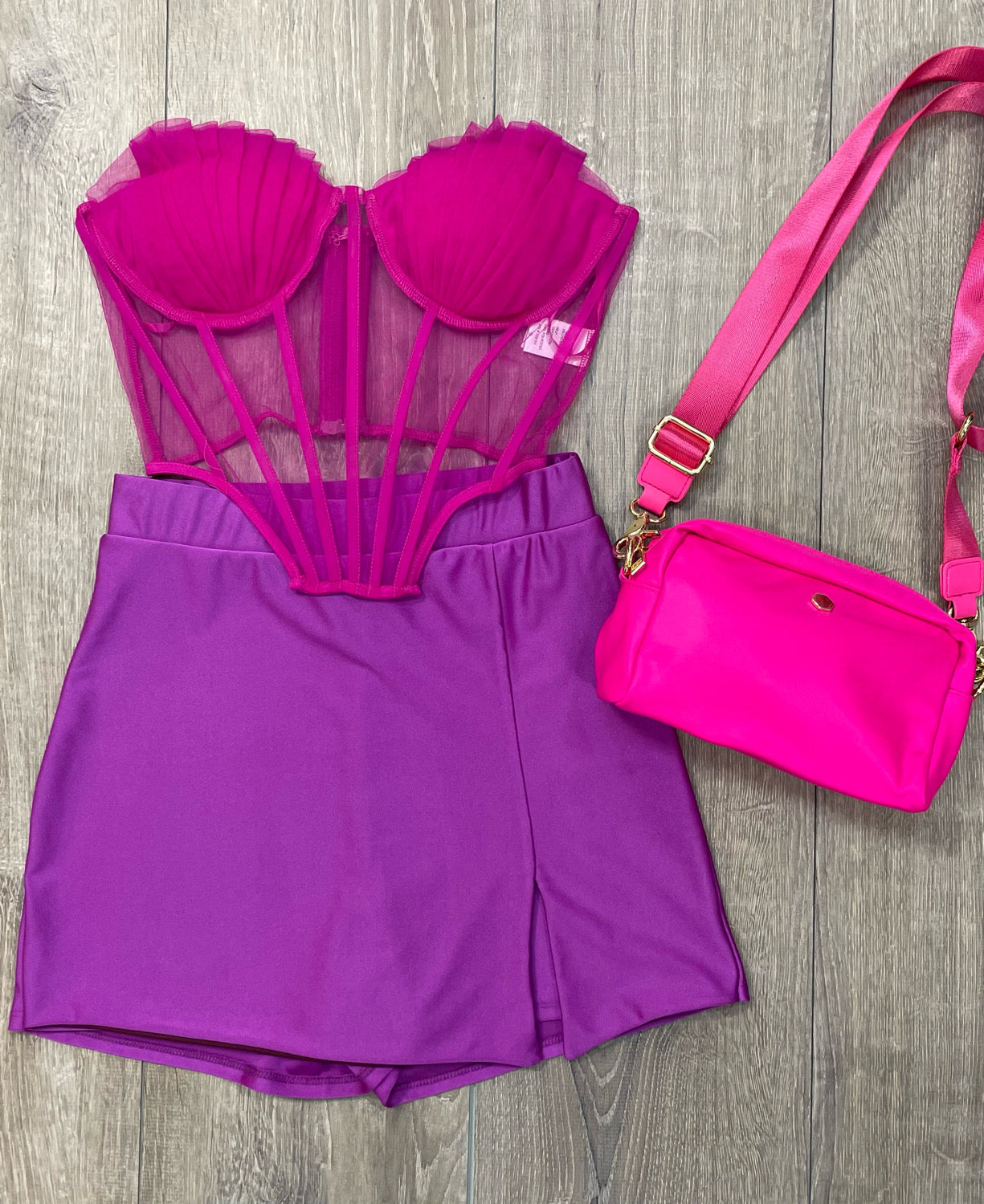 Solid Color Wrap Skort