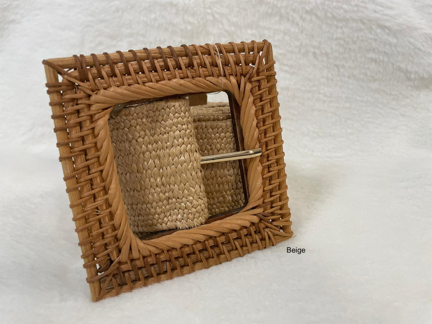 Bamboo Rectangle Buckle Belt