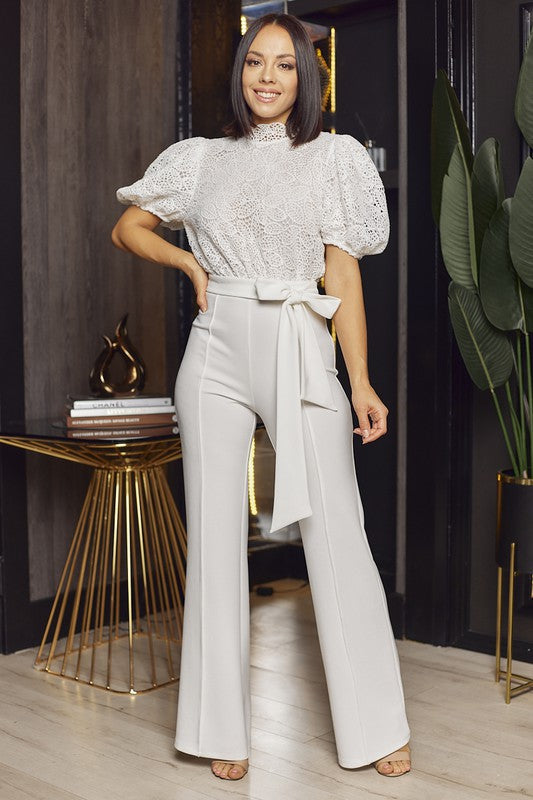 Jumpsuit Crochet Top Detail