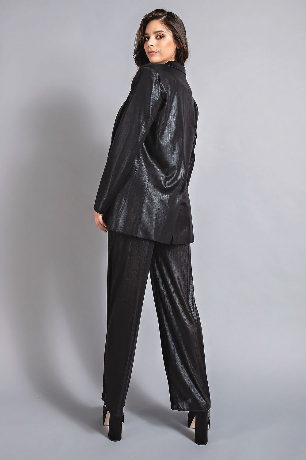 Black Metallic Pant