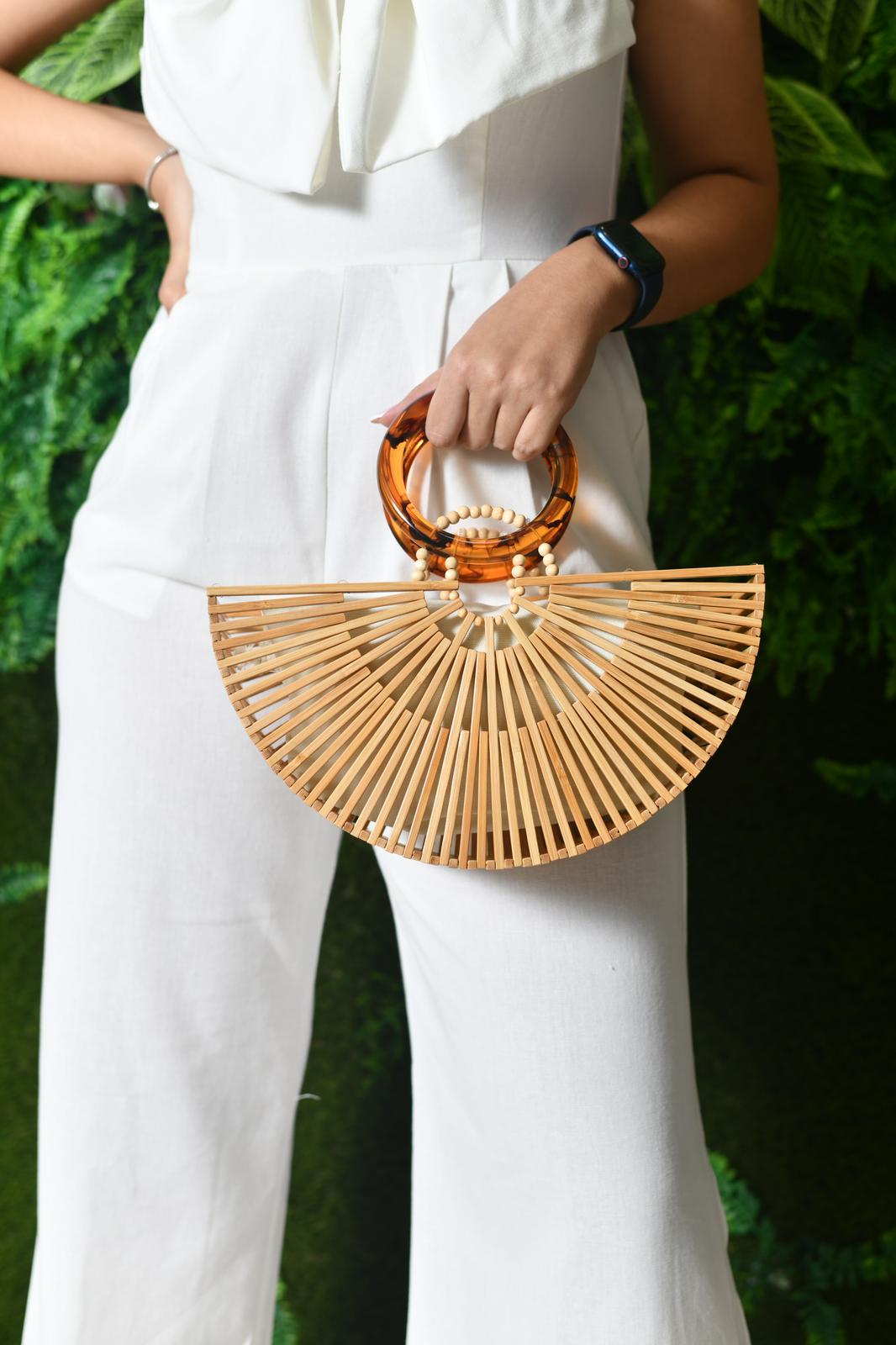 Bamboo half hot sale moon bag