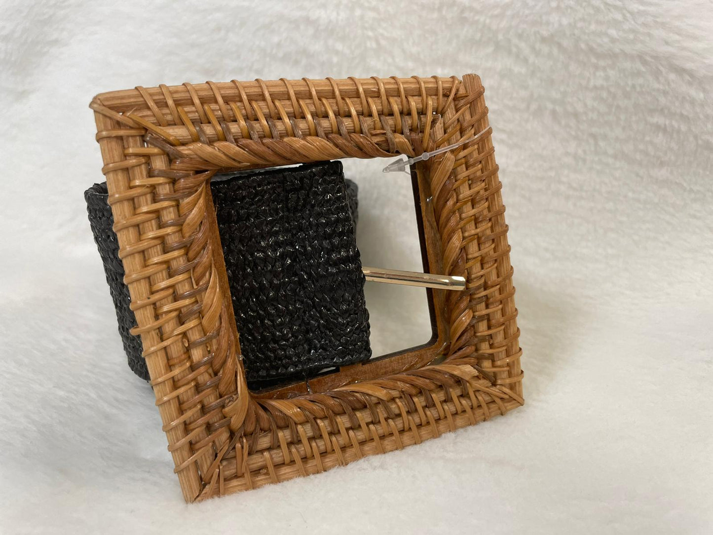 Bamboo Rectangle Buckle Belt