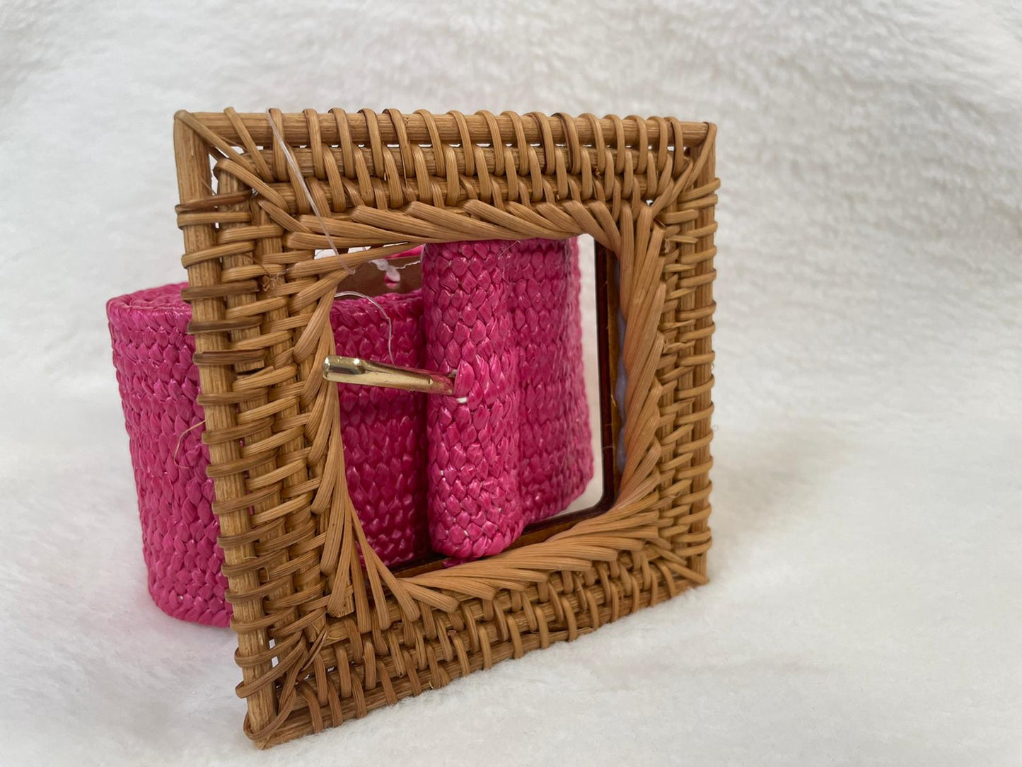 Bamboo Rectangle Buckle Belt