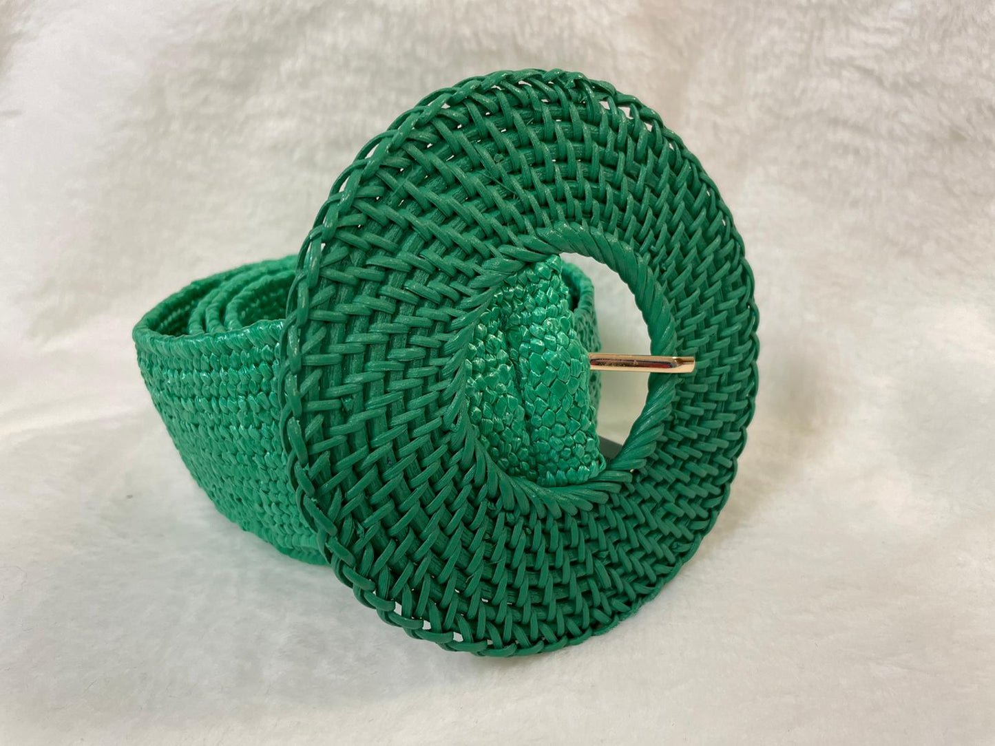 Bamboo Round Buckle Belt