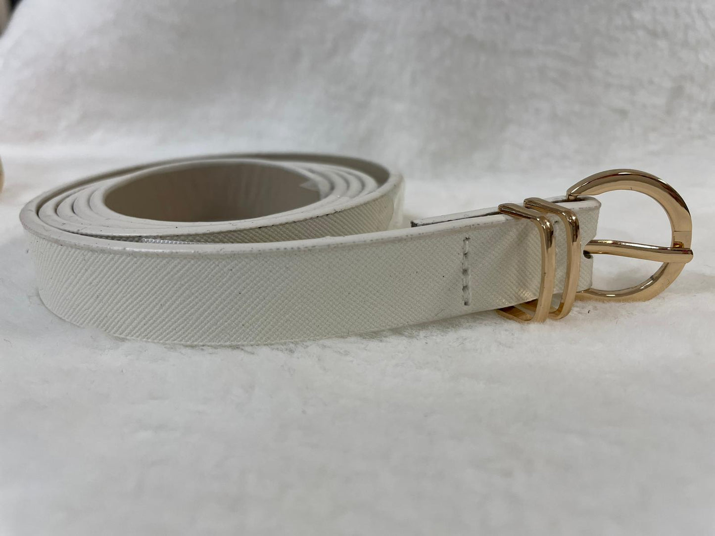 Small Leather Round Buckle Belt