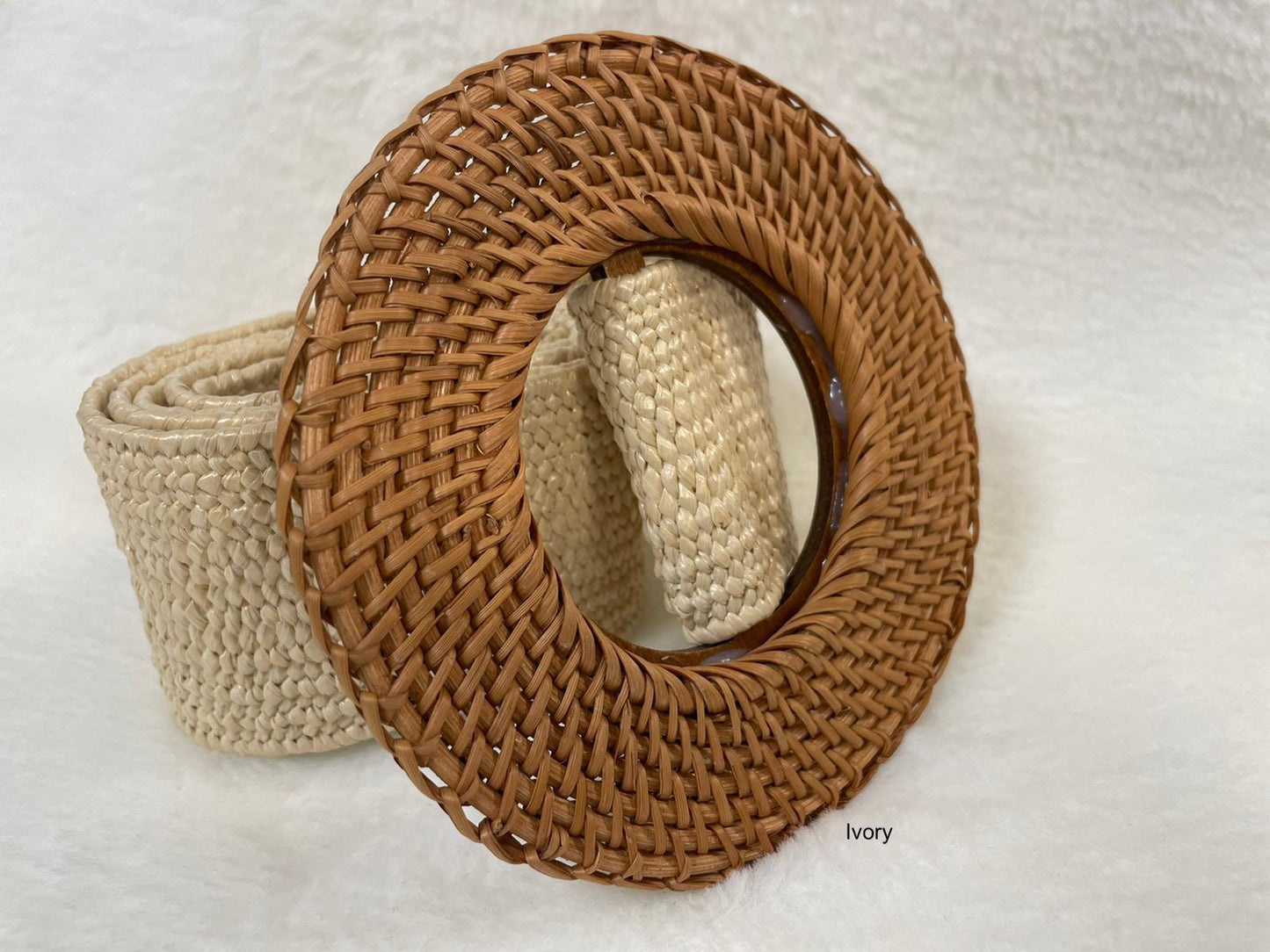 Bamboo Round Buckle Belt