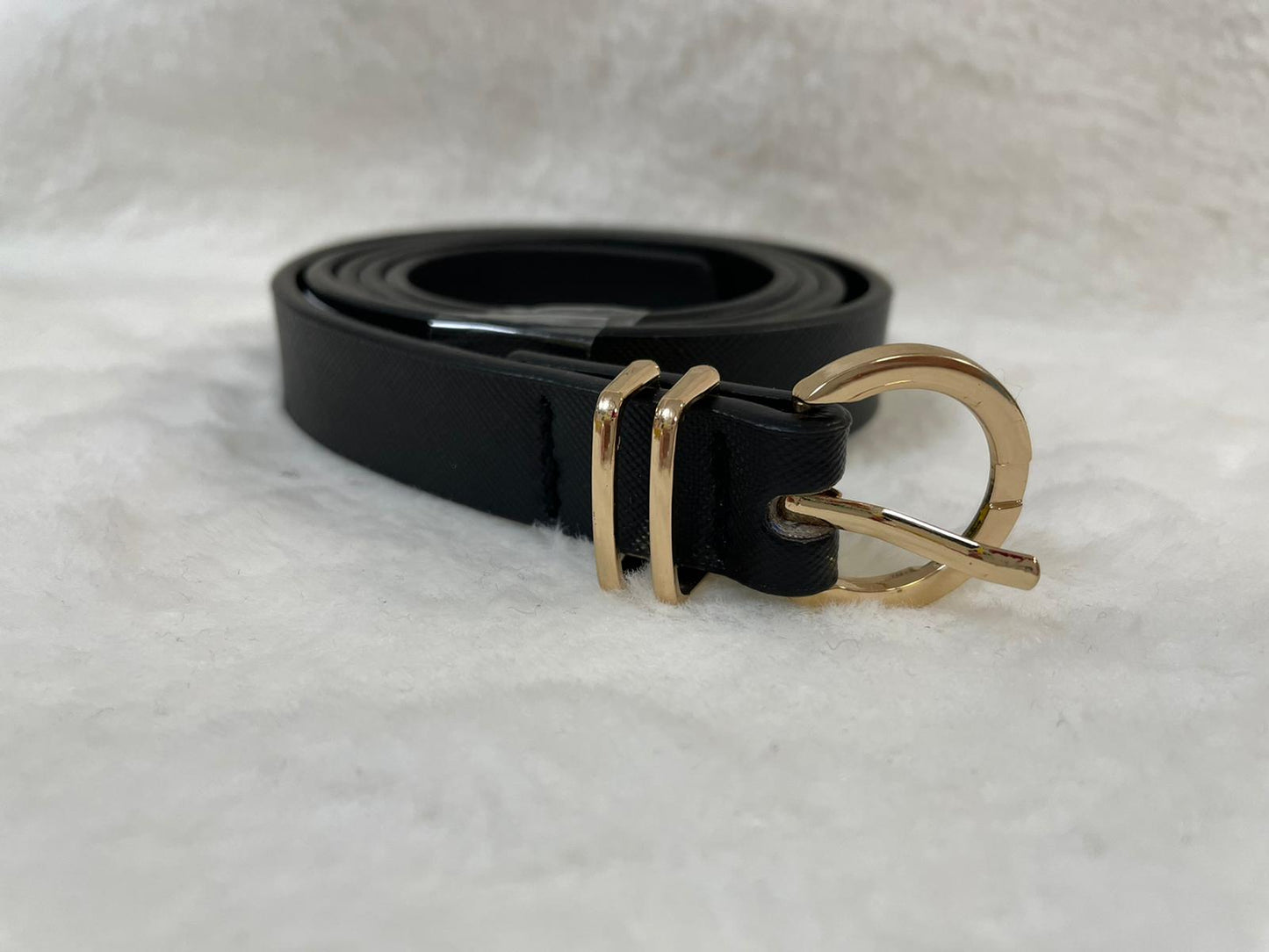 Small Leather Round Buckle Belt