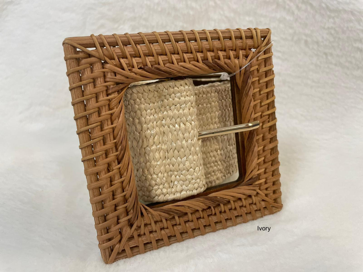Bamboo Rectangle Buckle Belt