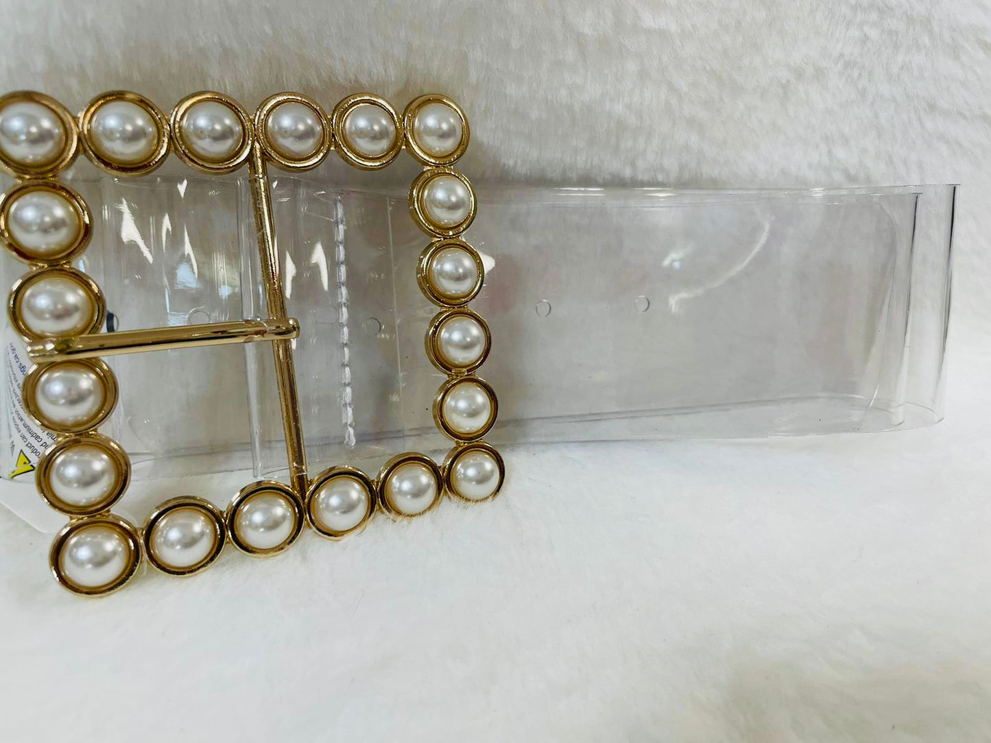Pearl Buckle Square Belt