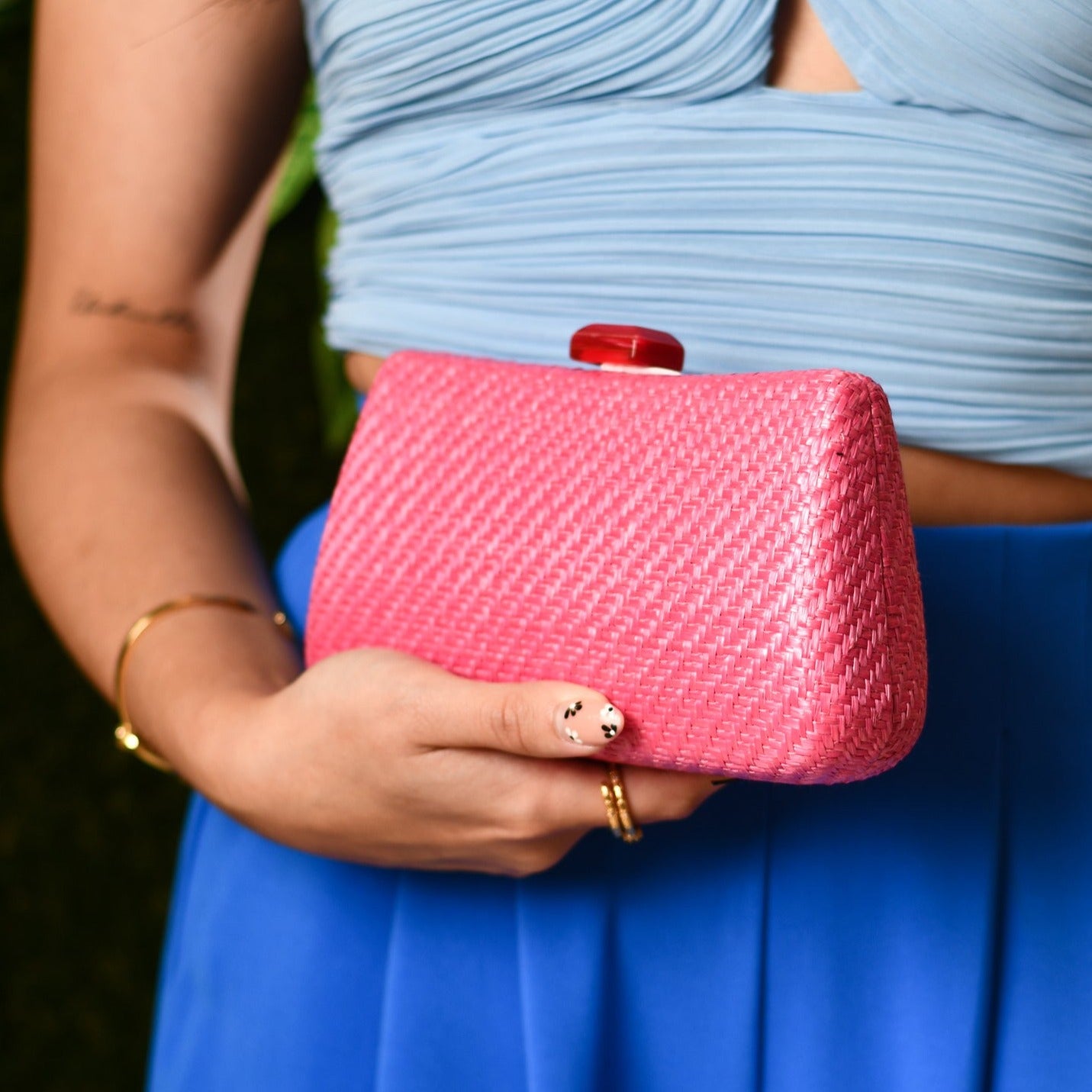 Neon Pink Mini Clutch.