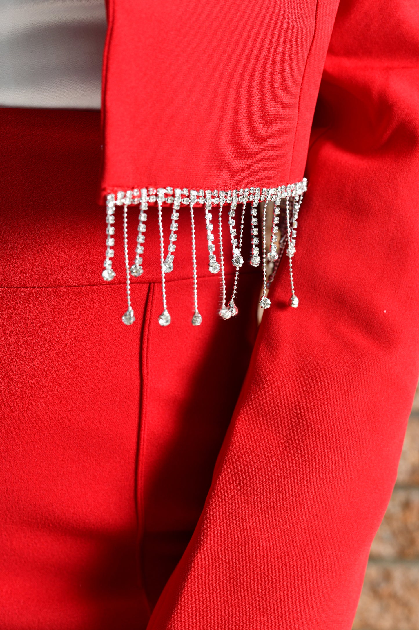 Rhinestone Crop Blazer