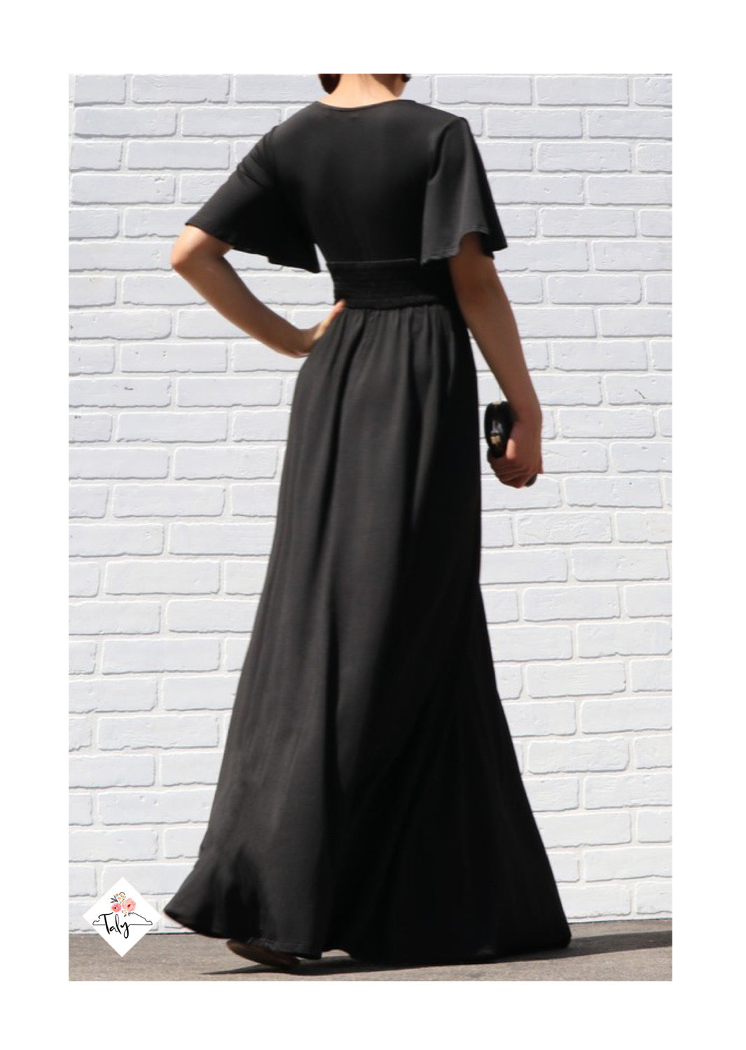 Maxi Dress Venetian V Neck