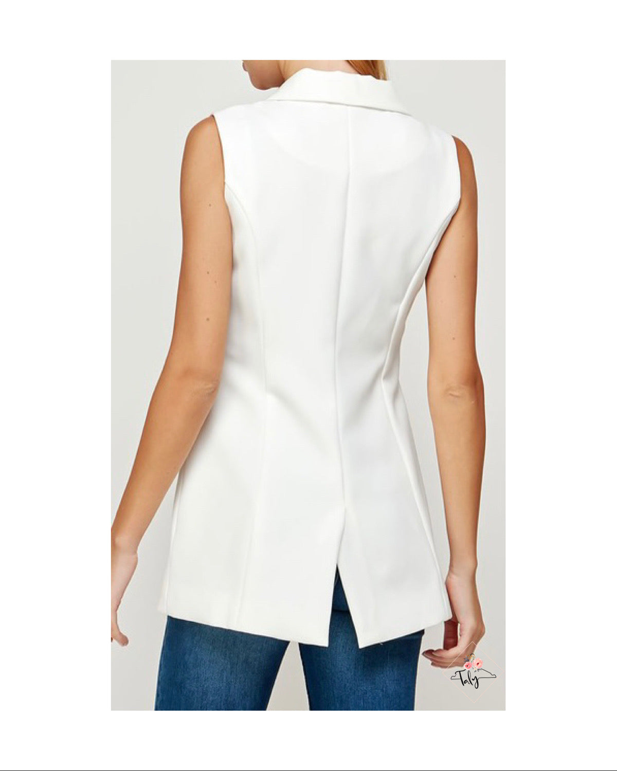 Blazer Sleeveless One Button