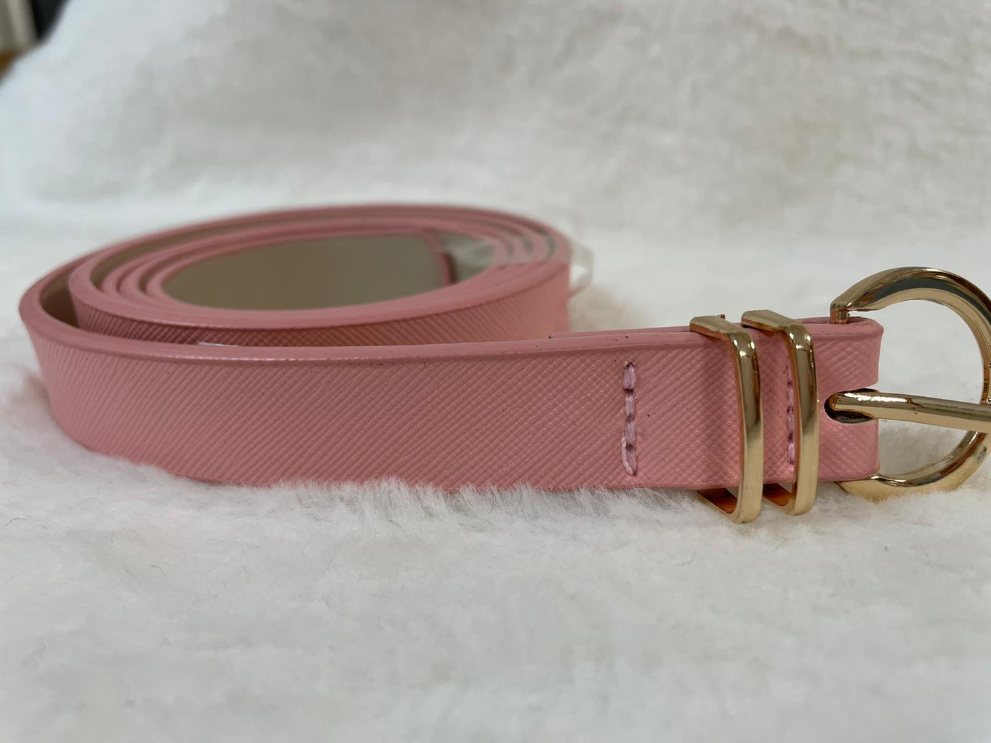 Small Leather Round Buckle Belt
