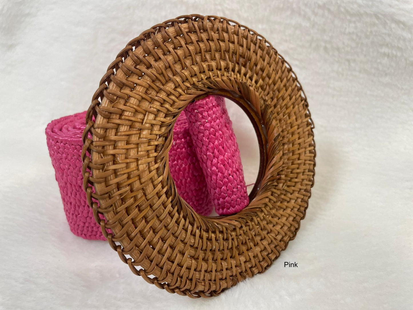 Bamboo Round Buckle Belt