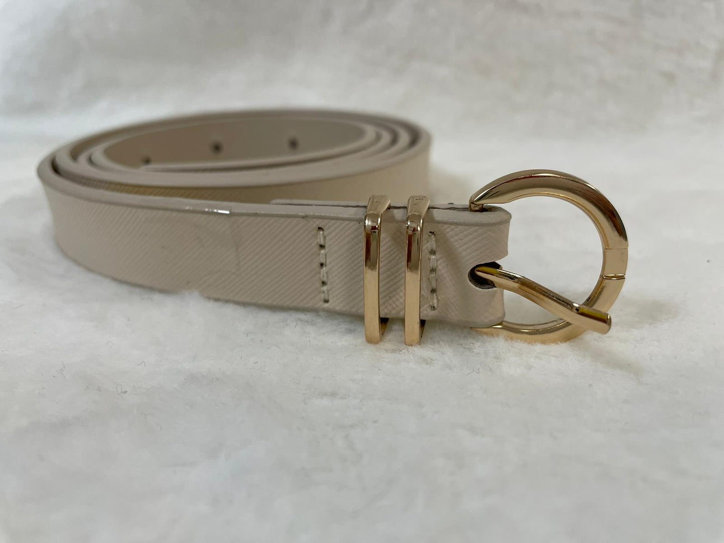 Small Leather Round Buckle Belt