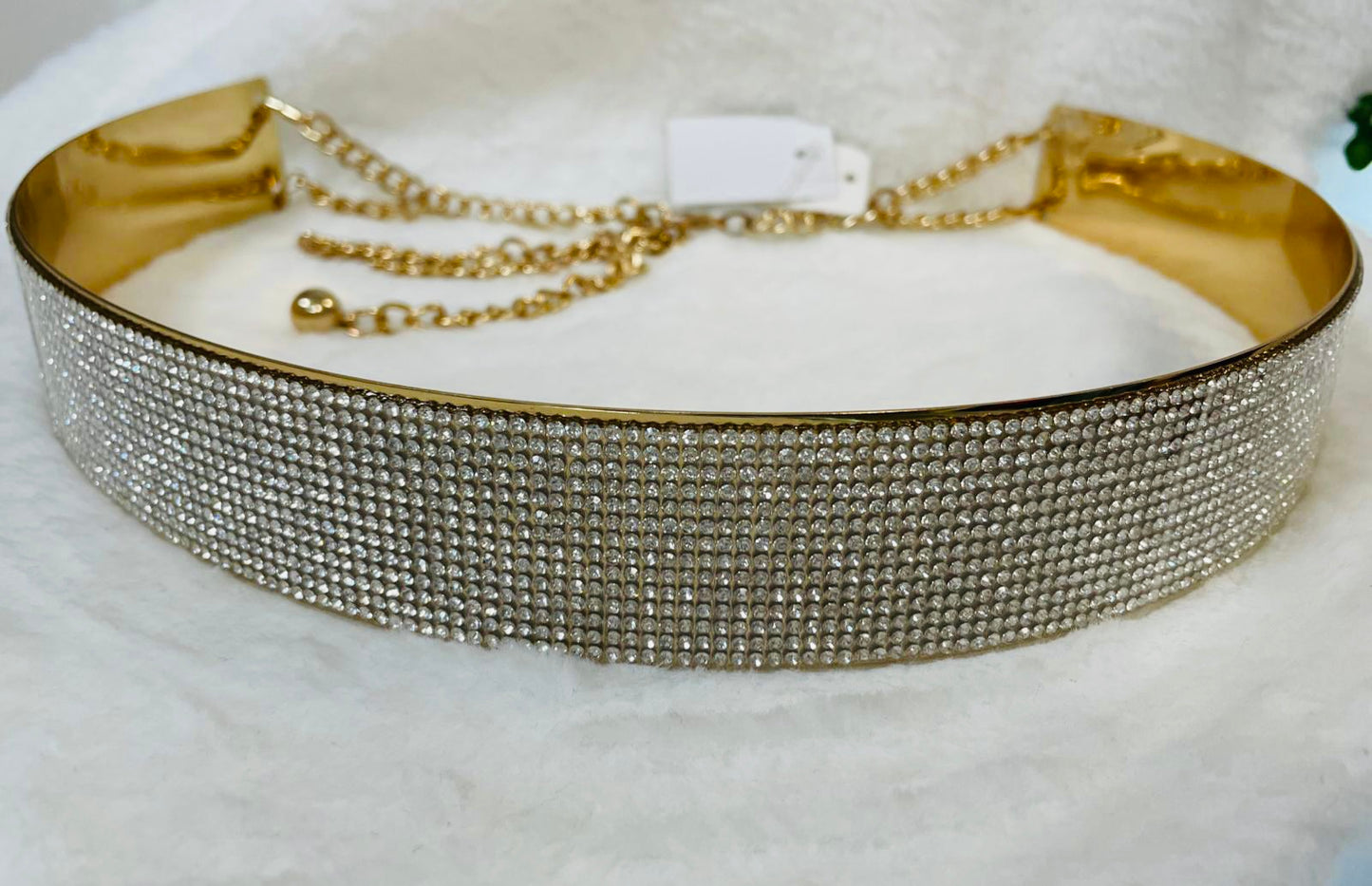 Rhinestone Metal Waist Belt