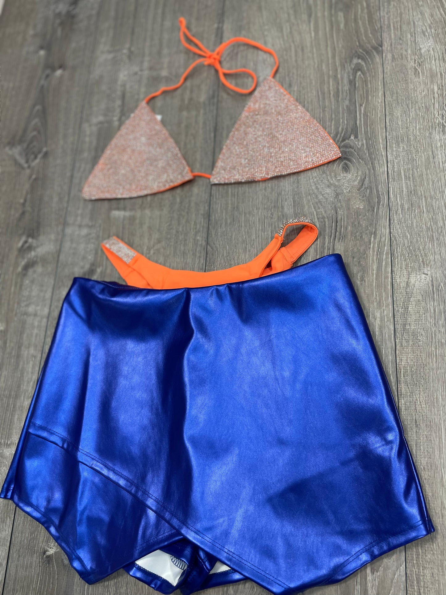 Metallic Mini Skort