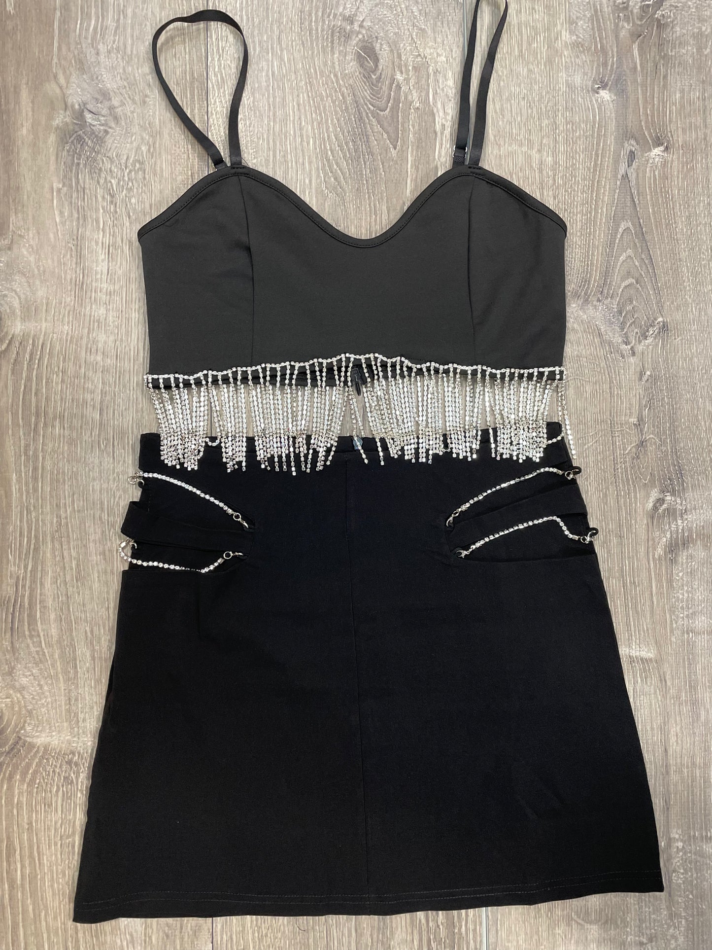 Chain Cut Out Mini Skirt
