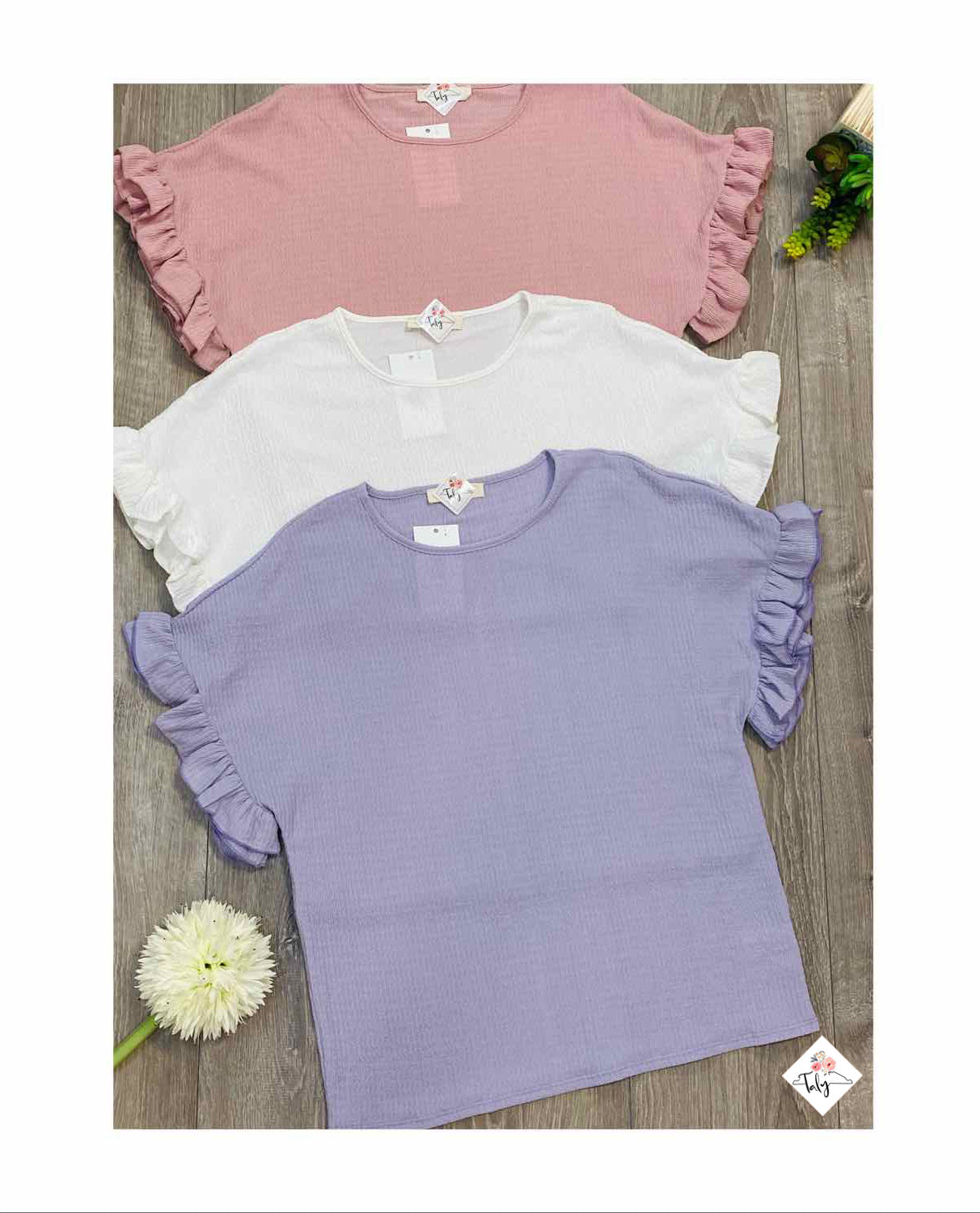 Blouse with Ruffles Sleeves