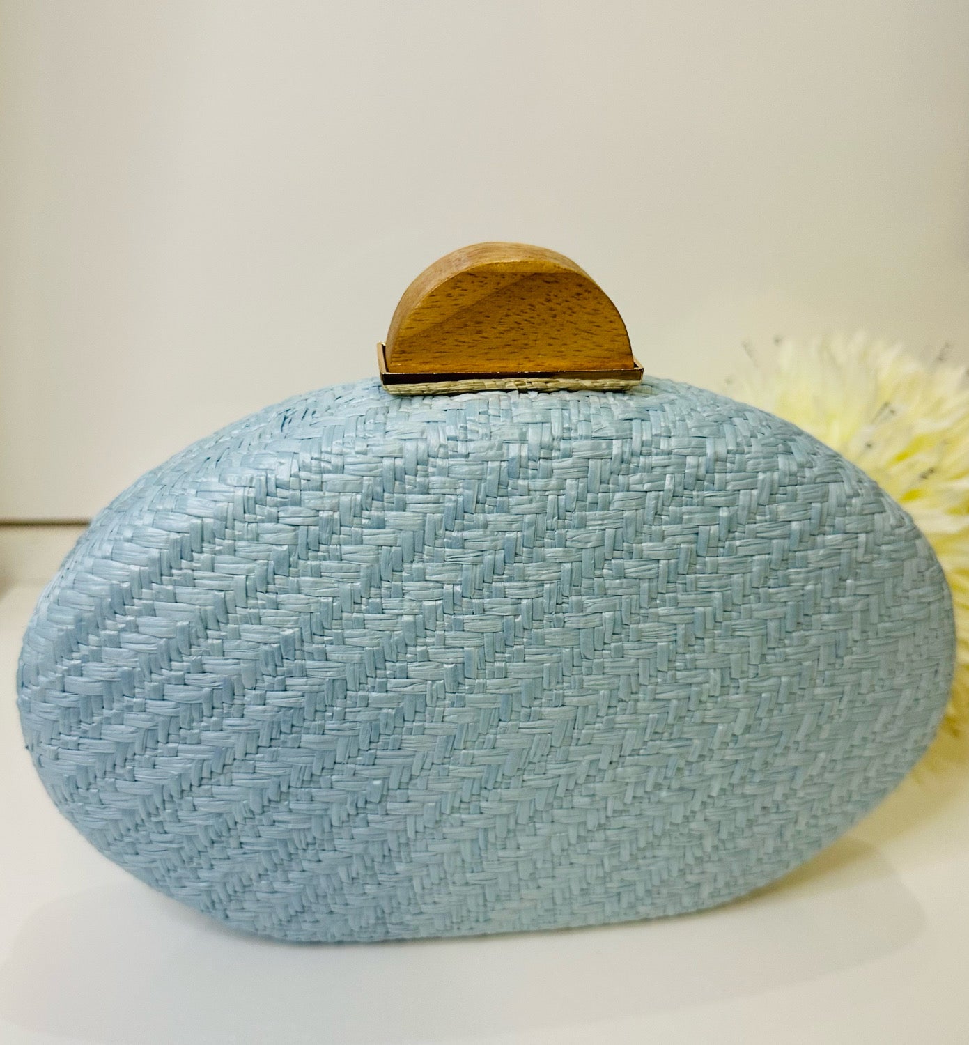 Faux Straw Hardbody Clutch