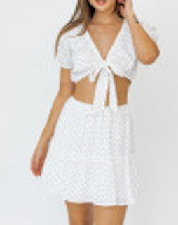Set Crop Top with Mini Skirt