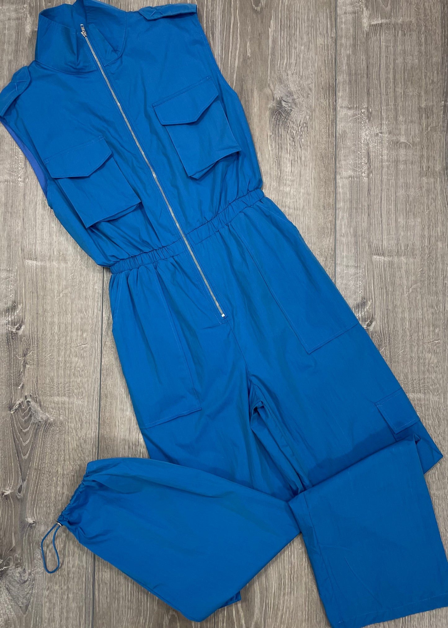 High Neck Cargo Jumpsuit