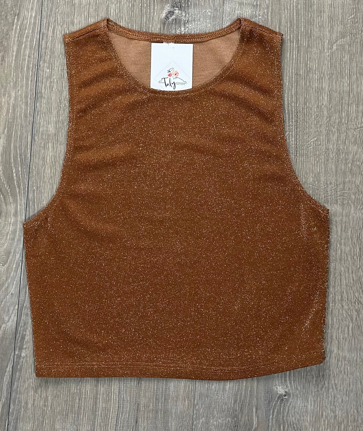 Round Neck Sleeveless Knit Crop Top