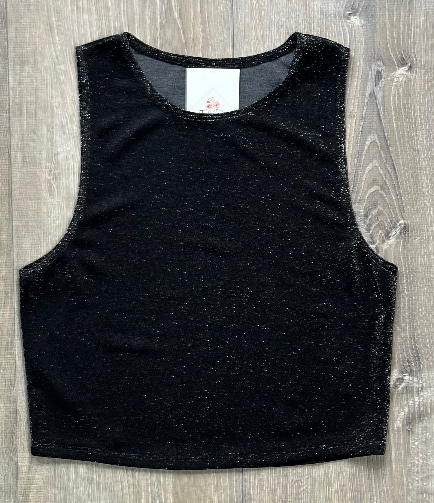 Round Neck Sleeveless Knit Crop Top