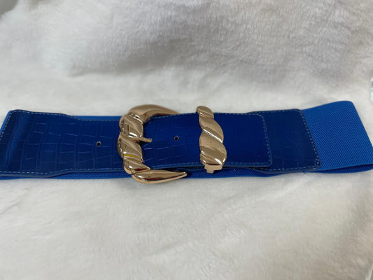 Faux Metallic Stretch Belt