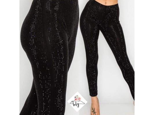 Glitter Black Pants