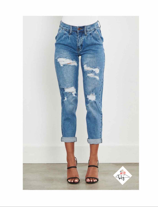Mom Distressed Jean