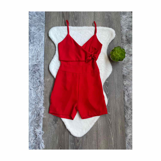 Romper Spaghetti Strap Bowknot