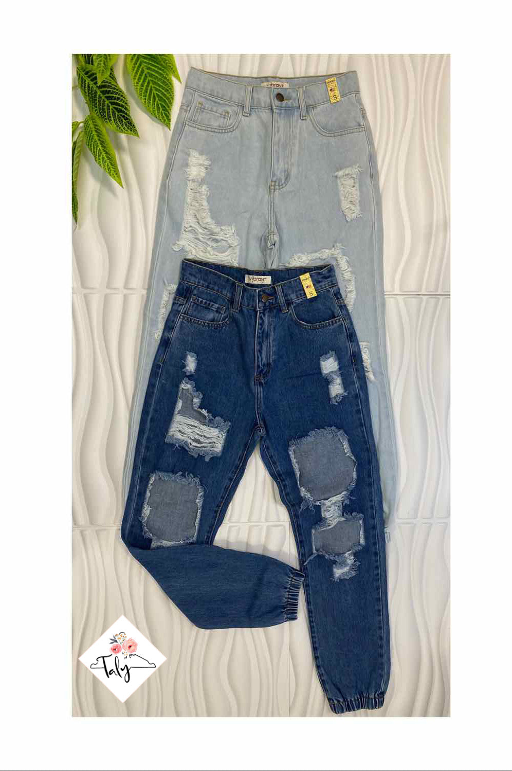 Distressed Jogger Jean