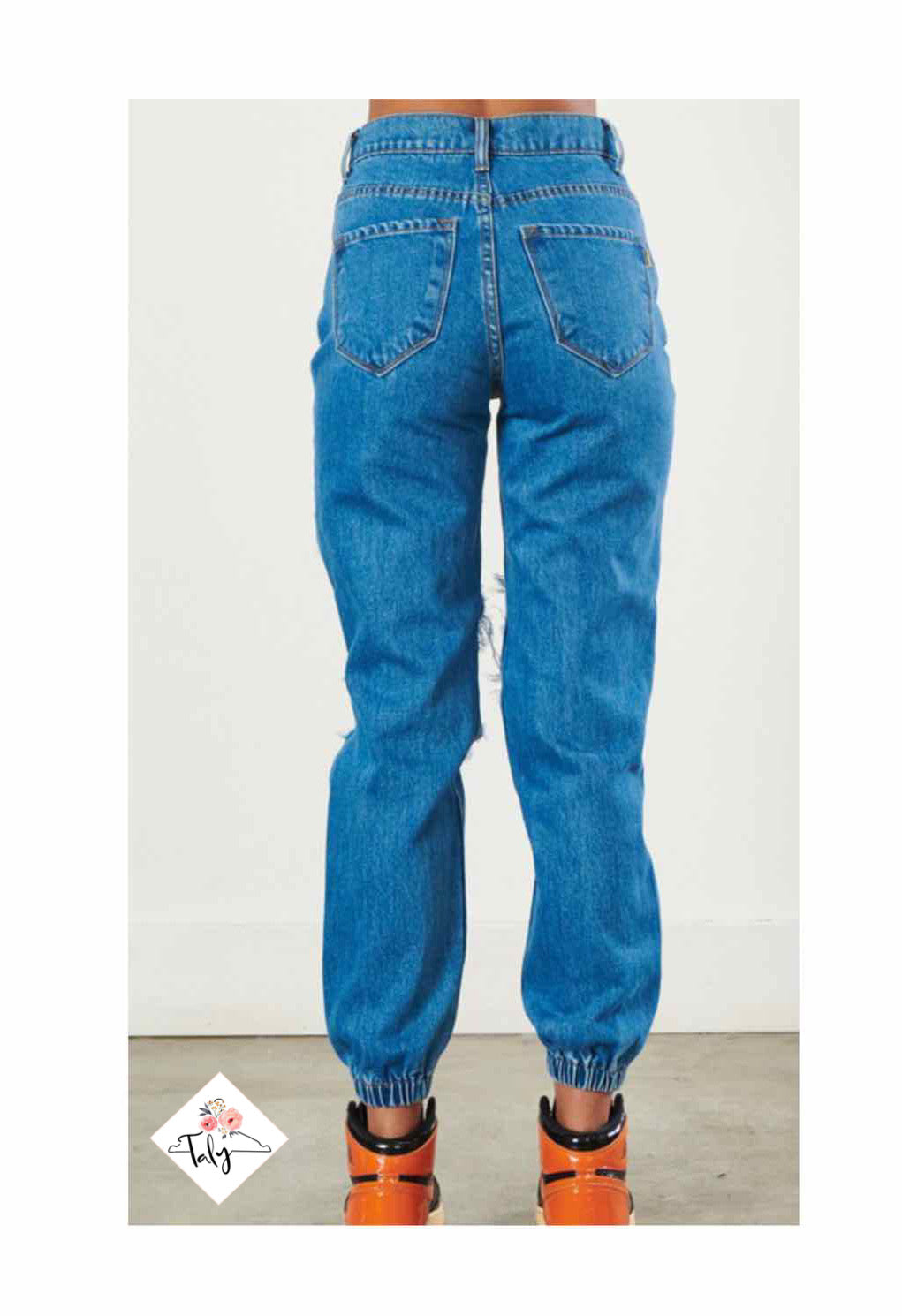 Distressed Jogger Jean