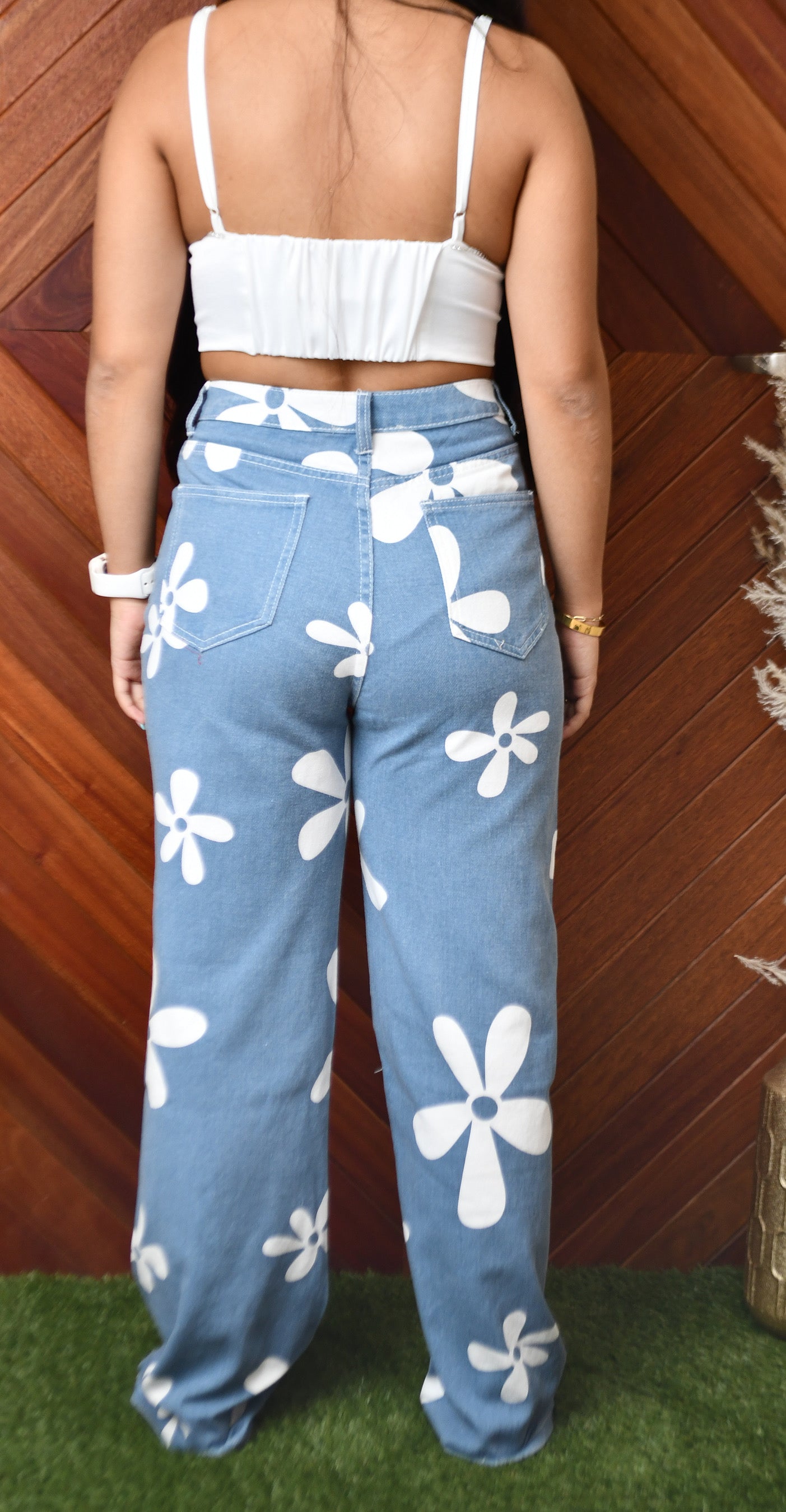 Floral Print Wide Leg Pants