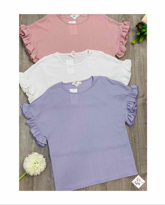 Blouse with Ruffles Sleeves