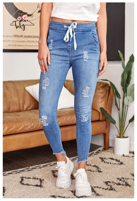 Denim Pant Destroyed Patch