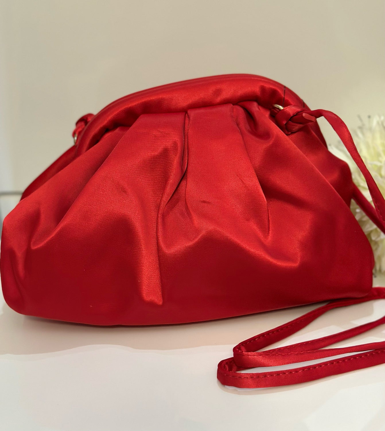 Satin Puffy Crossbody Bag